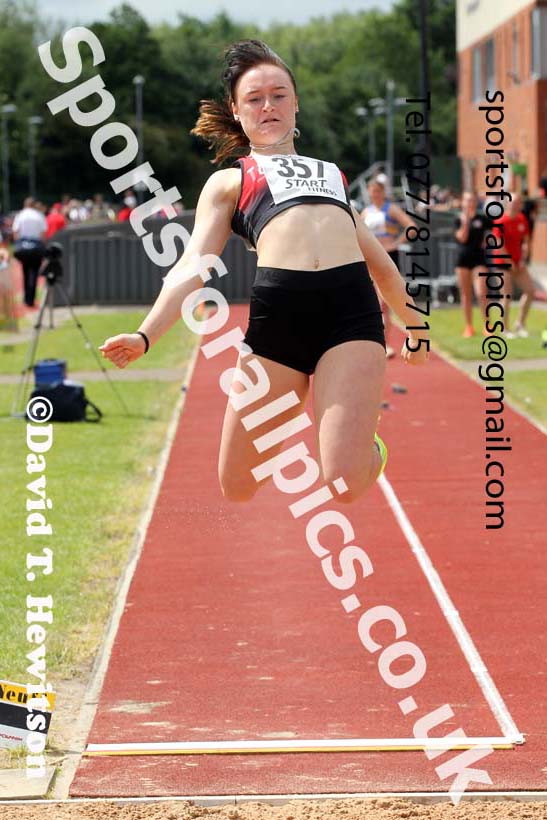 Womens under-20s long jump, 2021 Northern Senior and Under-20s Champs., Leigh. Photo: David T. Hewitson/Sports for All Pics